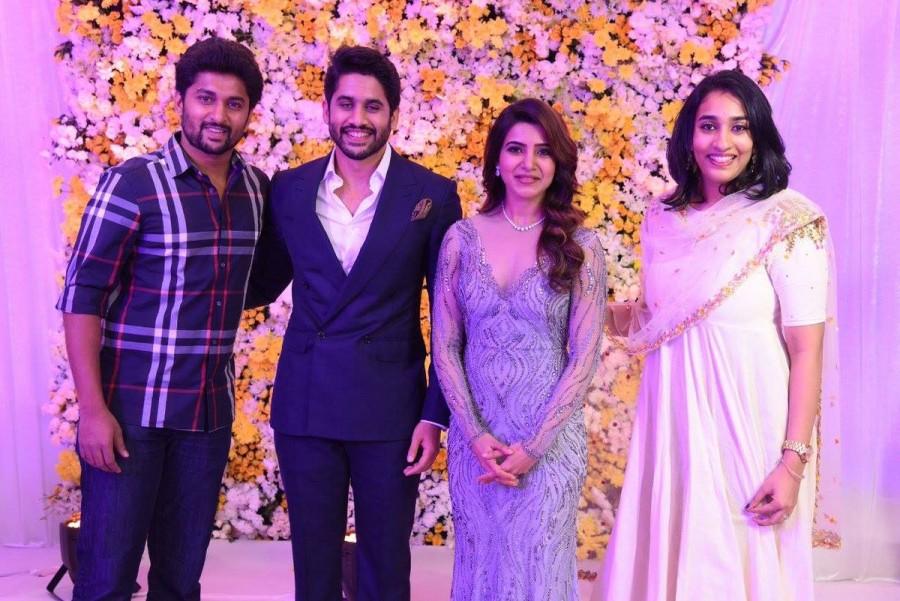 Nani spotted at Samantha - Naga Chaitanya's Wedding Reception. Karthi,Nani,Varun Tej,Venkatesh,Samantha - Naga Chaitanya,Samantha,Naga Chaitanya,Samantha Wedding Reception,Samantha Wedding Reception pics,Samantha Wedding Reception images,Samantha Wedding Reception stills,Samantha Wedding Reception pictures