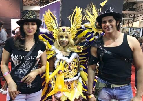 Karanvir Bohra and Teejay snapped at Comic Con India 2017.