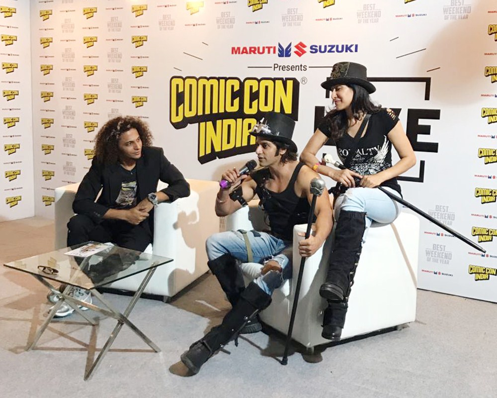 Pictures of Karanvir Bohra and Teejay Sidhu at Comic Con 2017 in Mumbai. Karanvir Bohra and Teejay,Karanvir Bohra,Karanvir bohra teejay sidhu,Teejay Sidhu,Karanvir Bohra at Comic Con India 2017,Comic Con India 2017