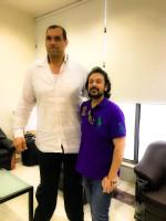 Adnan Sami,singer Adnan Sami,Great Khali,Adnan Sami meets Great Khali,World Wrestling Entertainment,superstar The Great Khali,The Great Khali