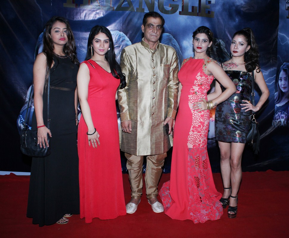 Reshma Bari, Kashish Rai, Director Asgar Khan, Vanshika Soni and Sana at the launch of their film, Bermuda Triangle. Rauf Jeelani,Director Asgar Khan,Bermuda Triange,Kashish Rai,Irfan Razaa Khan,Reshma Bari,Jeet Malaviya,Vanshika Soni,Sanah,Hitanshu Jinsi,Manzar Mir,Mannat Hussain,Suhas Singh