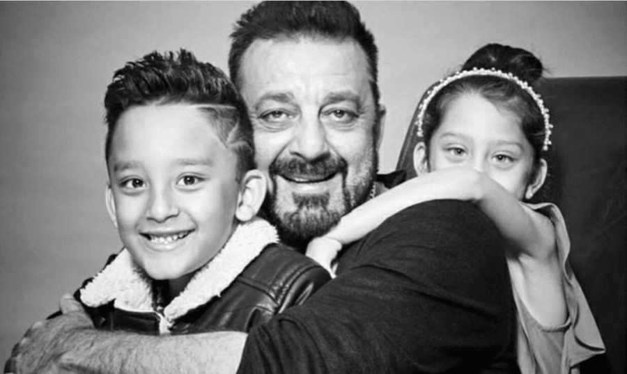 Superstar Sanjay Dutt shared an adorable picture with his twins Shahraan and Iqra Dutt from his recent photo shoot. The actor missed on some of the most valuable moments of his life while his kids were growing up as he served his tenure in jail. Sanjay Dutt,Sanjay Dutt kids,Shahraan and Iqra Dutt,Shahraan,Iqra Dutt,Shahraan Dutt,Superstar Sanjay Dutt