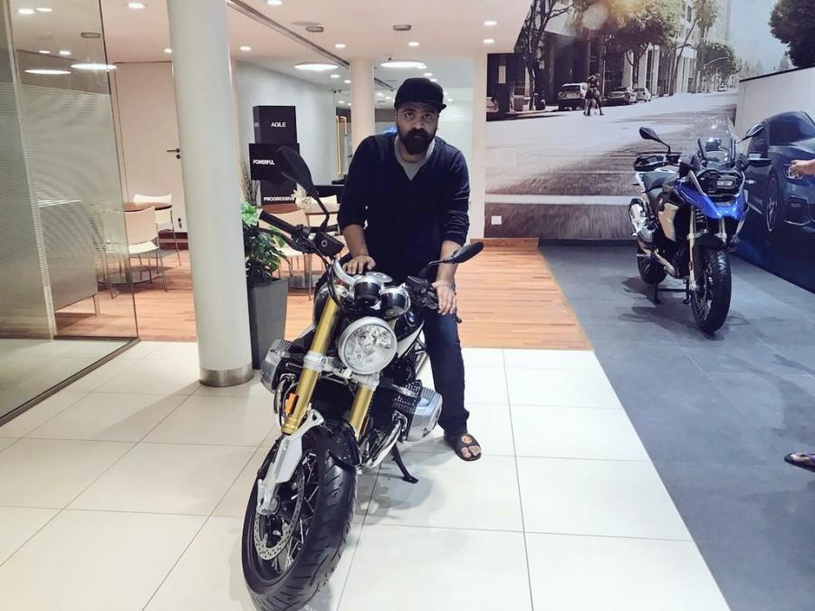Little Super Star Simbu at BMW Motor in Chennai. Simbu,actor Simbu,Simbu with BMW Motor Ad,BMW Motor Ad,Simbu at BMW,Simbu with his new BMW Bike,Simbu with BMW Bike