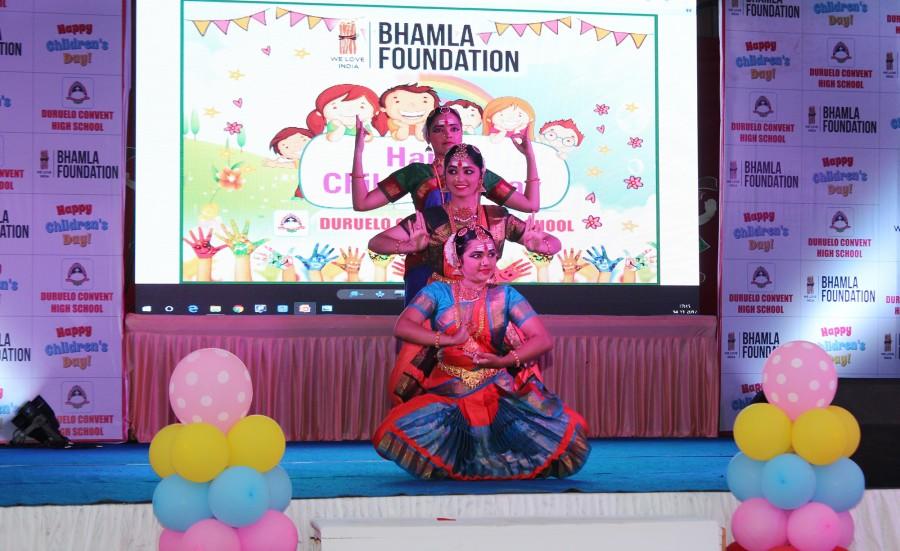 Kids perform at Bhamla Foundation's Children's Day celebrations with spastic kids and kids from Duruelo Convent School, Bandra. Raveena Tandon,Kanika Kapoor,Asif Bhamla,Bhamla Foundation's Children's Day