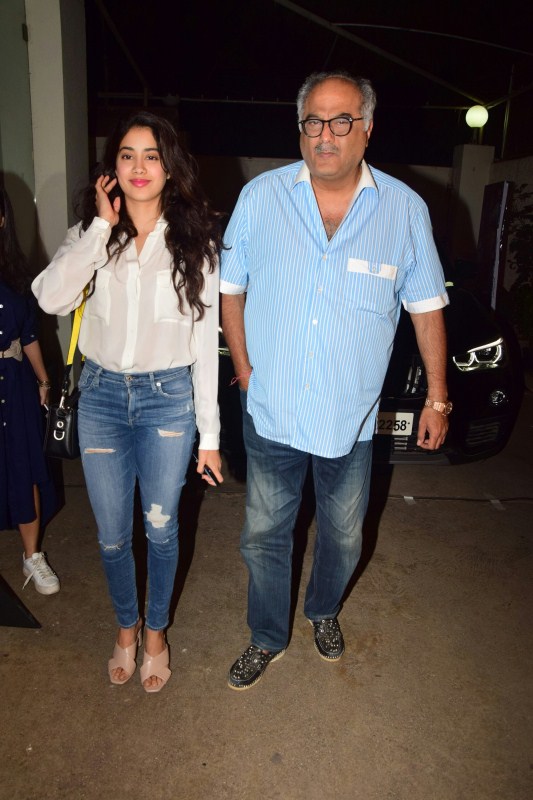 Jhanvi and Boney Kapoor at special screening of ALTBalaji's Bose: Dead/Alive. Jhanvi,Boney Kapoor,ALTBalaji Romil,Manraj Singh,Rajeev Siddhartha,Karishma Sharma,Gizele Thakral,Rahul dev,Mughda Godhse