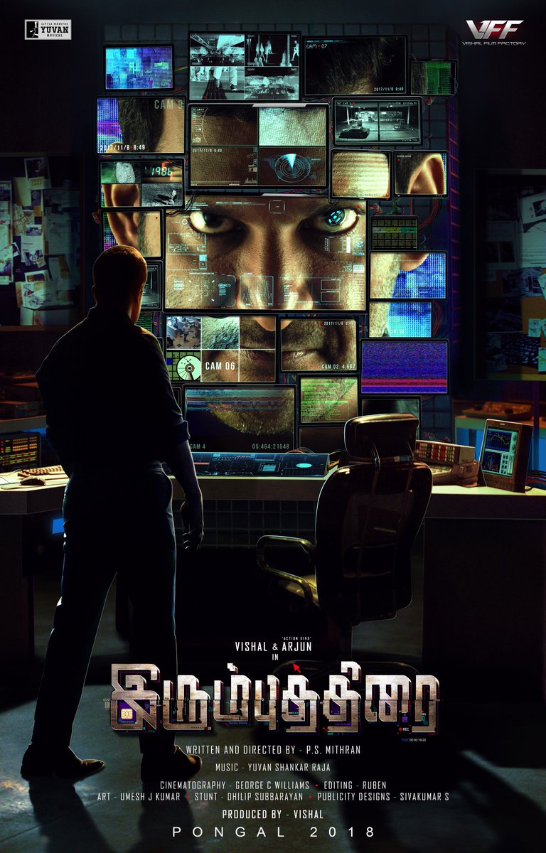 Irumbu Thirai,Irumbu Thirai first look,Irumbu Thirai poster,Irumbu Thirai movie poster,Vishal,Arjun Sarja,Samantha Akkineni