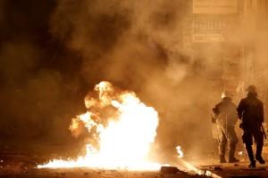 Fiery protests,Greece,Greece protests,Protesters clash,Fiery protests in Greece