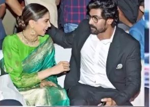 Padmavati actress Deepika Padukone and Rana Daggubati at Social Media Summit and Awards. Deepika Padukone,Rana Daggubati,Deepika Padukone and Rana Daggubati,Deepika Padukone padmavati,padmavati,Social Media Summit and Awards,SMSA 2017
