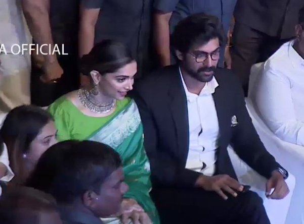 Actress Deepika Padukone and Rana Daggubati spotted at Social Media Summit and Awards. Deepika Padukone,Rana Daggubati,Deepika Padukone and Rana Daggubati,Deepika Padukone padmavati,padmavati,Social Media Summit and Awards,SMSA 2017