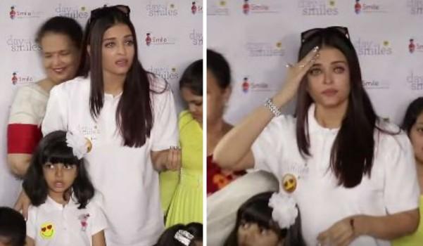 Bollywood Actress Aishwarya Rai Bachchan breaks down and cry in Public.