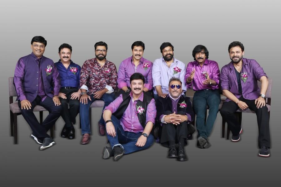 This is their 8th Reunion of 80's star. Celebs Reunion,South Indian Stars of 80's,Chiranjeevi,Venkatesh,8th Annual Meet of South Indian Stars,Suhasini Maniratnam?,?Kushboo?,?Raadhika Sarathkumar?,?Bhagyaraj?,?Chiranjeevi?,?Daggubati Venkatesh?,?Poornima Jayaram??