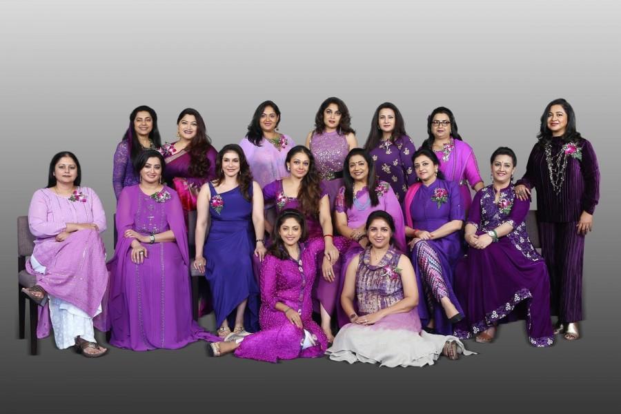 The celebs were dressed in deep purple. Celebs Reunion,South Indian Stars of 80's,Chiranjeevi,Venkatesh,8th Annual Meet of South Indian Stars,Suhasini Maniratnam?,?Kushboo?,?Raadhika Sarathkumar?,?Bhagyaraj?,?Chiranjeevi?,?Daggubati Venkatesh?,?Poornima Jayaram??