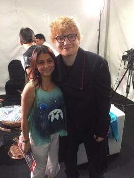The eye-catching dupion silk blue Kurta was designed and gifted to Ed Sheeran by Farzana Cama Balpande, who runs BookMyShow’s charity initiative BookASmile. The kurta wasn’t even originally a part of his performance wardrobe and was gifted to the ginger haired singer less than couple of hours before he took the stage. The sheerios instantly fell in love with the ‘Shape of You’ star in his Indian attire.