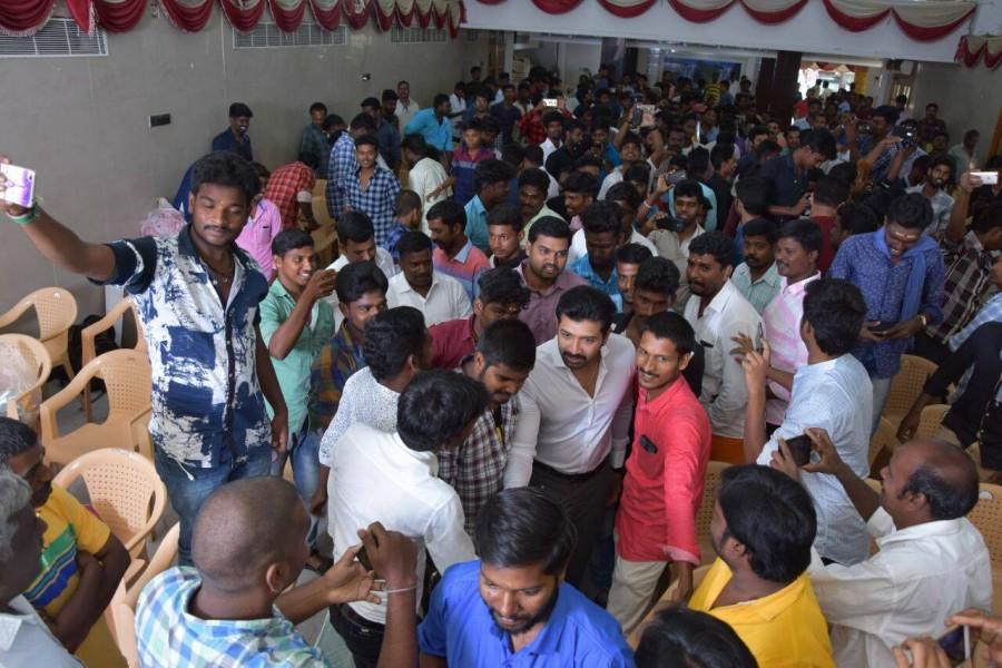 Stills from Arun Vijay's birthday celebration with his fans. Arun Vijay,Arun Vijay birthday,Arun Vijay birthday celebration,Arun Vijay celebrates birthday,Arun Vijay celebrates birthday with fan,Arun Vijay fan