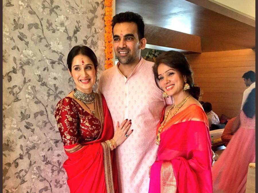 Senior Indian cricketer Zaheer Khan ties the knot with actor Sagarika Ghatge. Zaheer Khan,Zaheer Khan wedding,Zaheer Khan marriage,Zaheer Khan weds Sagarika Ghatge,Sagarika Ghatge wedding,Sagarika Ghatge marriage,zaheer khan wife sagarika ghatge