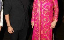 Sachin Tendulkar with his wife Anjali Tendulkar spotted at Sagarika Ghatge & Zaheer Khan Wedding Reception.