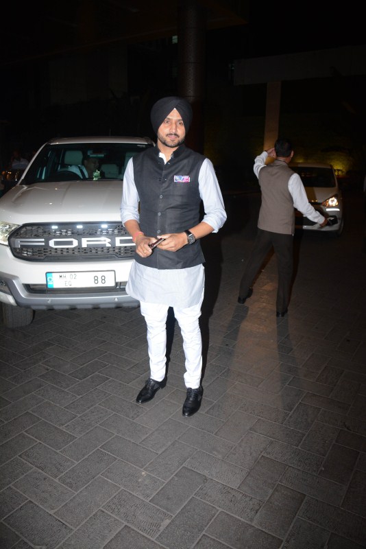 Harbhajan Singh spotted at Sagarika Ghatge & Zaheer Khan Wedding Reception. Sachin Tendulkar,Harbhajan Singh,Parthiv Patel,Ajit Agarkar,Sagarika Ghatge & Zaheer Khan Wedding Reception,Sagarika Ghatge Wedding Reception,Zaheer Khan Wedding Reception