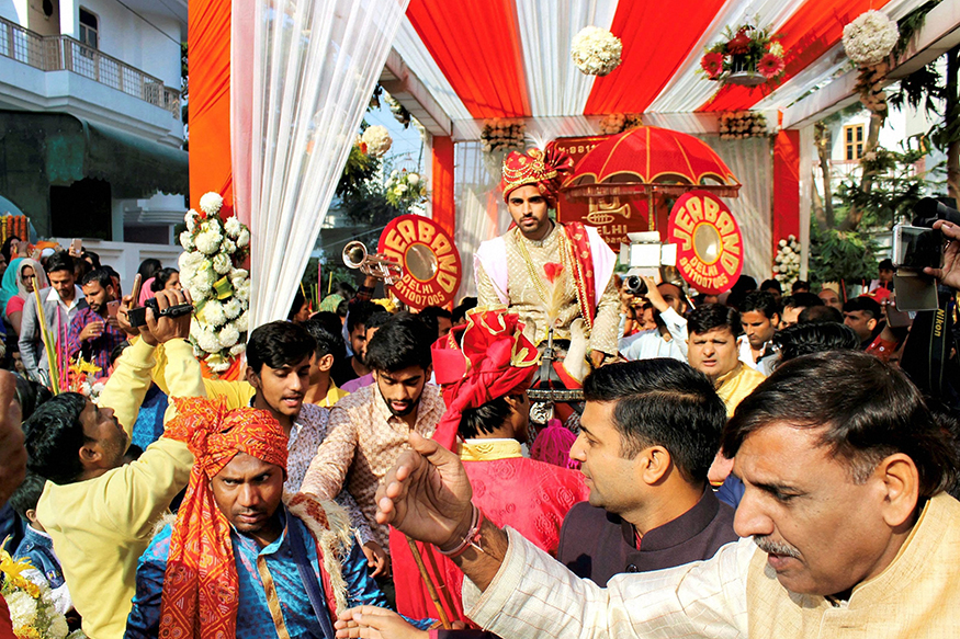 Indian cricketer Bhuvneshwar Kumar ties knot with Nupur Nagar in a grand ceremony in Meerut on November 23, 2017. Bhuvneshwar Kumar,Bhuvneshwar Kumar wedding,Bhuvneshwar Kumar marriage,Bhuvneshwar Kumar and Nupur Nagar,Bhuvneshwar Kumar and Nupur Nagar wedding,Bhuvneshwar Kumar and Nupur Nagar marriage,Bhuvneshwar Kumar wedding pics,Bhuvneshwar Kumar wedding images,B