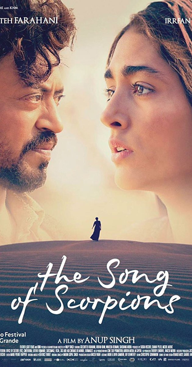 1.The Song of Scorpions: Anup Singh directorial The Song of Scorpions is the story of a woman who is a shaman and traveling in the Thar desert of Rajasthan while crooning a song and falls in love with a camel trader leading to conflict due to the taboos set by society. Starring Irrfan Khan, Golshifteh Farahani, Waheeda Rehman, Shashank Arora the film is going to be a unique love saga set for a release early 2018. Irrfan Khan,Irrfan Khan movies in 2018,The Song of Scorpions,Puzzle,Vishal Bhardwaj’s next,Karwaan,Abhinay Deo’s next