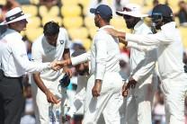 Beginning the day 384 behind with nine wickets in hand and needing to bat about five sessions to save the Test, Sri Lanka failed to step up to the pressure and folded up inside the tea session on the fourth day at the Vidarbha Cricket Association Stadium. Captain Dinesh Chandimal (61) waged a lone battle as shared a 58-run stand for the eight wicket with Suranga Lakmal (31) to delay the inevitable. Indian bowlers hunted in packs, with all of them getting into wickets column. Off-spinner Ravichandran Ashwin (4/63), left-arm spinner Ravindra Jadeja (2/28), pacers Umesh Yadav (2/30) and Ishant Sharma (2/43) were all over the Sri Lankan batsmen.