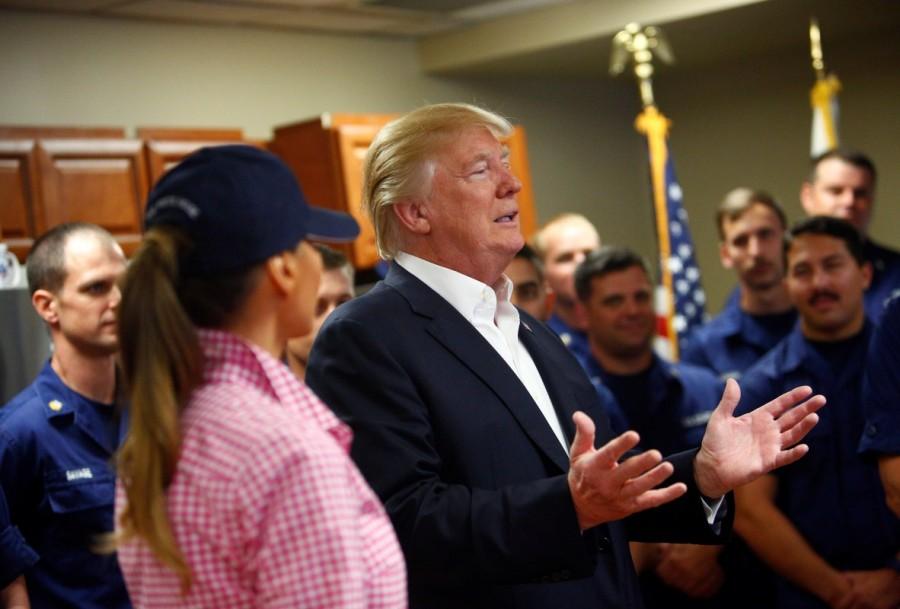 President Donald Trump and first lady Melania Trump visit Coast Guard Station Lake Worth Inlet in Riviera Beach, Florida, November 23, 2017. Donald Trump,President Donald Trump,Thanksgiving,Donald Trump Thanksgiving,Mar-a-Lago estate