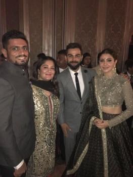 The much in love couple, Anushka Sharma and Virat Kohli, recently attended Zaheer Khan and Sagarika Ghatge wedding reception.