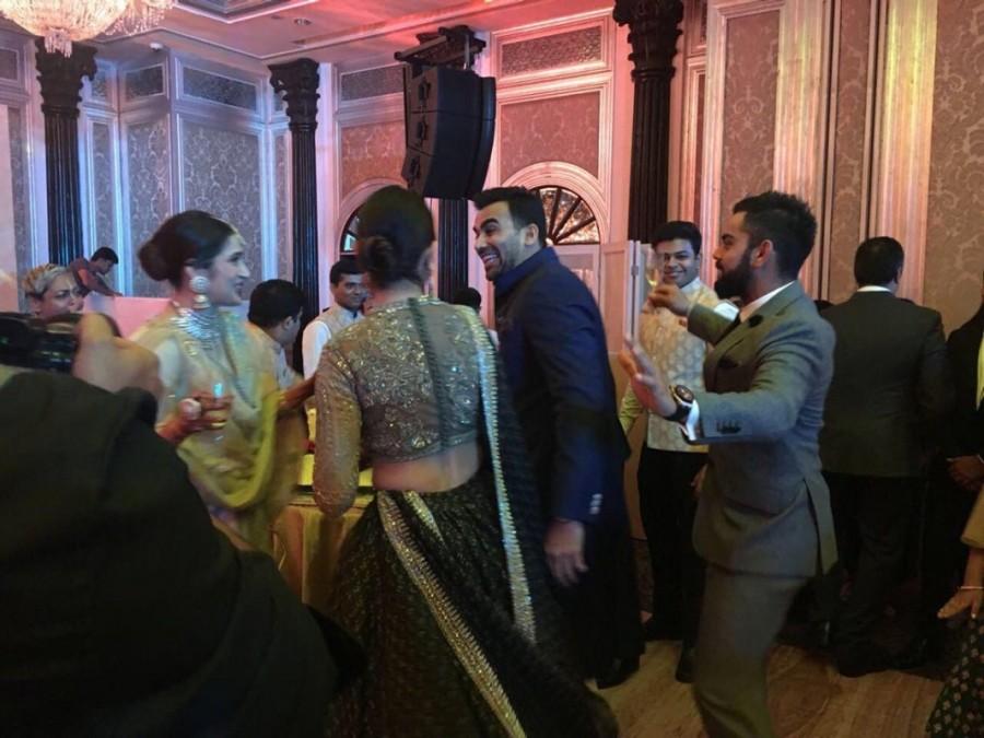 Virat Kohli crazy dance at Zaheer Khan and Sagarika Ghatge wedding reception. Virat Kohli and Anushka Sharma,Virat Kohli,Anushka Sharma,Virat Kohli and Anushka Sharma at Zaheer Khan wedding reception,Virat Kohli and Anushka Sharma at Zaheer Khan wedding,Sagarika Ghatge wedding reception,Zaheer Khan and Sagarika Ghatge
