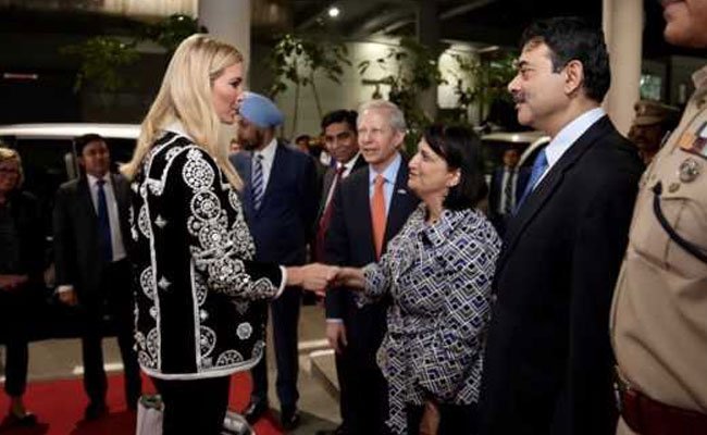 US Ambassador to India Kenneth Juster, India's Ambassador to US Navtej Sarna, spokesperson of Minister of External Affairs Raveesh Kumar and senior officials of the central and Telangana governments received her at the Rajiv Gandhi International Airport at Shamshabad around 3 a.m. "Warm welcome to a special guest. Advisor to the President of USA@IvankaTrump arrives in Hyderabad," tweeted Raveesh Kumar. Donald Trump,Donald Trump daughter,Ivanka Trump,Ivanka Trump in India,Ivanka Trump in Hyderabad,Ivanka arrives in Hyderabad,Global Entrepreneurship Summit,GES