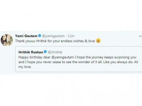 Wishing the actress, Hrithik Roshan took to Twitter saying, 
