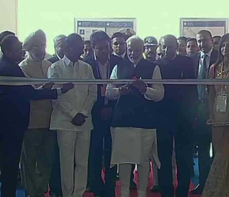 The Prime Minister was accompanied by Telangana Chief Minister K. Chandrasekar Rao, Governor E.S.L. Narasimhan and other senior officials. The 30 km-long stretch from Nagole to Miyapur has 24 stations covering several busy clusters and city landmarks, including the Rajiv Gandhi International Cricket Stadium, Osmania University, Secunderabad Railway Station and major commercial hubs like Begumpet and Ameerpet. Narendra Modi inaugurates Hyderabad Metro,Modi inaugurates Hyderabad Metro,Hyderabad Metro,PM inaugurates Hyderabad Metro,Hyderabad Metro launch,Modi Hyderabad metro