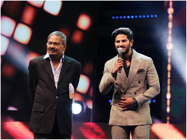 MT Vasudevan Nair and Dulquer Salmaan at Asiavision Movie Awards 2017. Asiavision Movie Awards 2017,Asiavision Movie Awards,Deepika Padukone,Sanjay Dutt,Dulquer Salmaan,Asiavision Movie Awards pics,Asiavision Movie Awards images,Asiavision Movie Awards stills,Asiavision Movie Awards pictures,Asiavision Movie Awards photos
