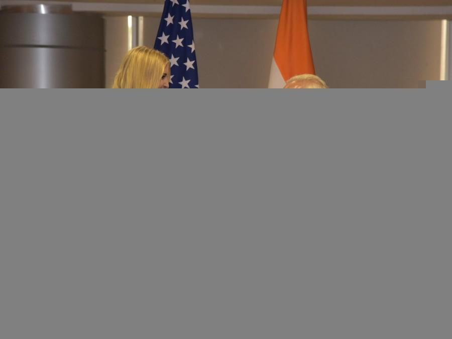 PM Narendra modi meets Ivanka Trump on the sidelines of the Global Entrepreneurship Summit in Hyderabad. Ivanka Trump meets PM Narendra modi,Ivanka Trump meets PM modi,Ivanka Trump meets modi,Modi meets Ivanka Trump,Ivanka Trump,Narendra modi,GES 2017,Global Entrepreneurship Summit,Global Entrepreneurship Summit 2017