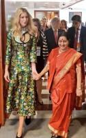 Sushma Swaraj,External Affairs Minister Sushma Swaraj,Minister Sushma Swaraj,US First Daughter Ivanka Trump,Ivanka Trump,Sushma Swaraj meets Ivanka Trump