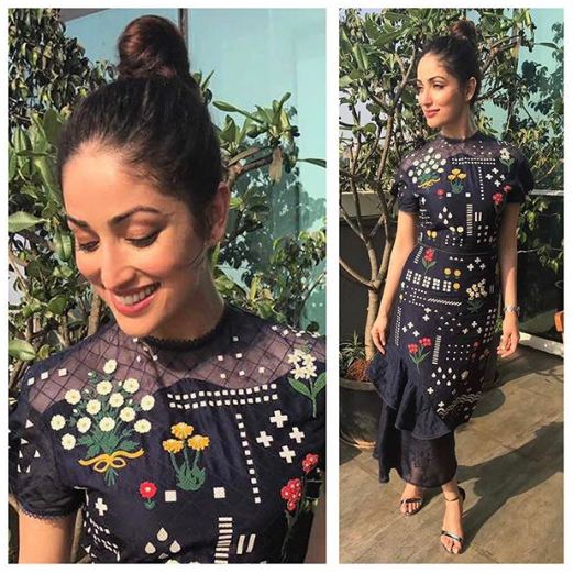 Easy breezy: Yami Gautam looks different and quirky that is why she choose mix-and-match of random prints with frill at the bottom. She looked splendid in a printed blue outfit and was all smiles through the event. Yami Gautam,actress Yami Gautam,Yami Gautam fashion,Yami Gautam amazing fashion,Yami Gautam dress,Yami Gautam hot pics,Yami Gautam hot images,Yami Gautam hot stills,Yami Gautam hot pictures,Yami Gautam hot photos