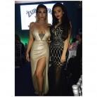 Busty Olivia Buckland suffers epic fashion fail as she RIPS dazzling designer gown while hitting red carpet at Beauty Awards 2017.