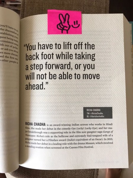 When asked Richa about this opportunity, she said, "I naively thought what I say doesn't matter at least online I shouldn’t take myself too seriously. But when I was asked to share my experience in this exciting book, I was over the moon. I couldn’t believe it at first. Tim Ferriss is a huge influence in the area of self-growth for us millennials.” Richa Chadha,actress Richa Chadha,Ashton Kutcher,Ben Stiller,Tribe of Mentors,Ashton Kutcher,Ben Stiller,Maria Sharapova,Larry King,Jimmy Fallon