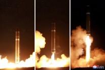 North Korea said the new missile reached an altitude of about 4,475 km (2,780 miles) - more than 10 times the height of the International Space Station - and flew 950 km (590 miles) during its 53-minute flight.