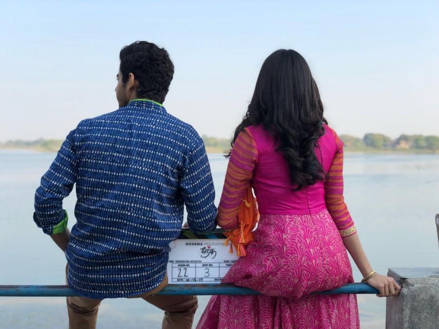 Karan is backing the film, an adaptation of the acclaimed Marathi film "Sairat", through his banner Dharma Productions. "The journey of 'Dhadak' begins today! Janhvi and Ishaan, Shashank Khaitan (director of the film)," Karan tweeted on Friday. Karan also shared an image in which the lead pair is seen sitting against the railing as they face their backs to the camera. Janhvi is wearing a vibrant pink hued ensemble and Ishaan in a blue kurta. Dhadak,Dhadak movie launch,Dhadak launch,Janhvi Kapoor and Ishaan Khatter,Janhvi Kapoor,Ishaan Khatter,Karan Johar,Sridevi,Sridevi daughter,Sridevi daughter Janhvi Kapoor