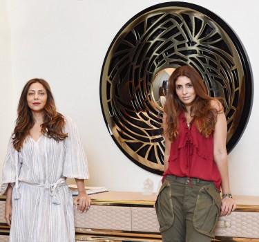 Gauri Khan and Shweta Bachchan-Nanda pose together for a photo.