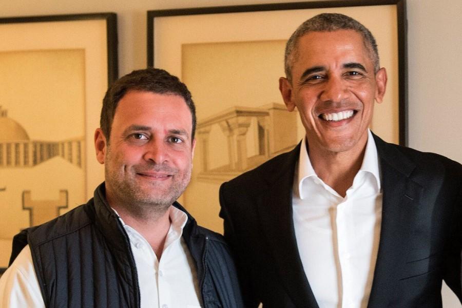 Congress Vice President Rahul Gandhi met former US President Barack Obama here on Friday and discussed the US-India relationship. "Had a fruitful chat with President Barack Obama, great to meet him again," Gandhi tweeted. Earlier, Prime Minister Narendra Modi met Obama and discussed ways to further strengthen the US-India relationship. Earlier in the day, Obama addressed the Hindustan Times Leadership Summit. His Obama Foundation also organised a town hall meeting with young Indian leaders. Rahul Gandhi,Barack Obama,Rahul Gandhi meets Barack Obama,Congress Vice President Rahul Gandhi,ormer US President Barack Obama,US-India relationship,Rahul meets Obama