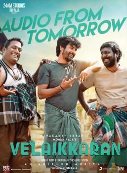 Sivakarthikeyan, Nayanthara's Velaikkaran music launch poster.
