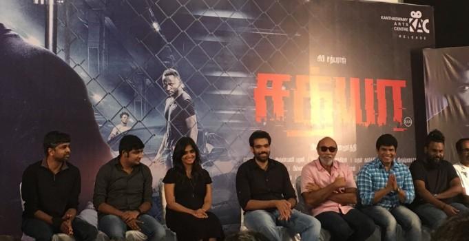 Celebs like Sathya Raj, Sibi, Ramya Nambeesan, Sathish spotted at Sathya Press Meet.