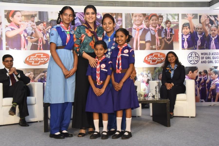 Kajol unveils Help A Child Reach 5 Campaign for Hindustan Unilever’s Lifebuoy. Kajol,actress Kajol,Help A Child Reach 5,Help A Child Reach 5 campaign