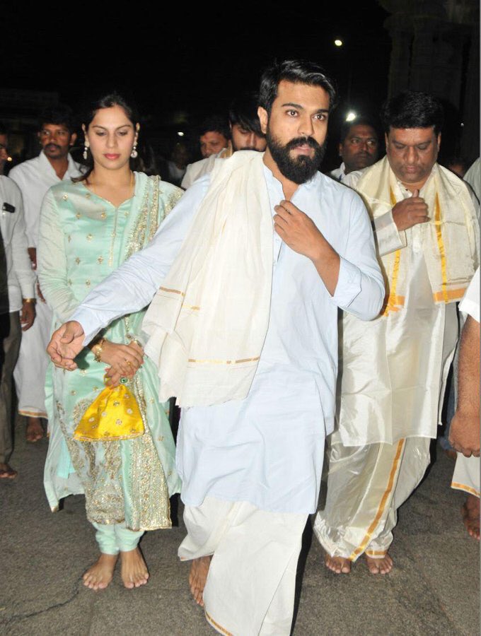 Ram Charan & Upasana Kamineni offer prayers at Tirumala Tirupati Devasthanam. Ram Charan and Upasana Kamineni,Ram Charan,Upasana Kamineni,Ram Charan Teja