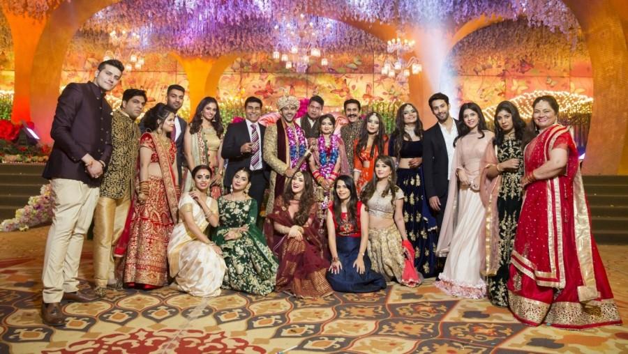 Abhishek's friends from the Industry pose for a group picture. Abhishek Bajaj and Akanksha Jindal,Abhishek Bajaj,Akanksha Jindal,Abhishek Bajaj's wedding pictures,Abhishek Bajaj wedding pics,Abhishek Bajaj wedding images,Abhishek Bajaj wedding stills,Abhishek Bajaj wedding pictures,Abhishek Bajaj wedding photos
