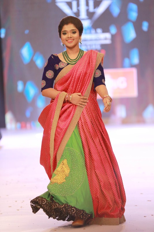 Amrutha Anna Reji walks the ramp at Indian Fashion League season 2. Madonna Sebastian,Parvathy Nambiar,Sruthy Lakshmi,Indian Fashion League season 2,Indian Fashion League,Anjali Nair,Megha mathew,Rahul Ravi,Miraj Anwar,Anwar A. T,Parvathy Nambiar,Zulfi