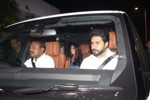 Amitabh Bachchan, Abhishek Bachchan and Aishwarya Rai visits Shashi Kapoor's house.