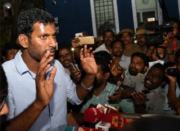 According to the Returning Officer, the nomination filed by Vishal (as he is popularly known) has been rejected as two of the proposers had said they had not proposed the actor's name. The poll body said a candidate has to be proposed by 10 persons but in the case of Vishal, only eight valid proposers have endorsed his candidature. RK Nagar bypoll,Vishal,vishal krishna,actor vishal nomination cancelled,Vishal nomination,Vishal nomination rejected,Radhakrishnan Nagar assembly,Jayalalithaa