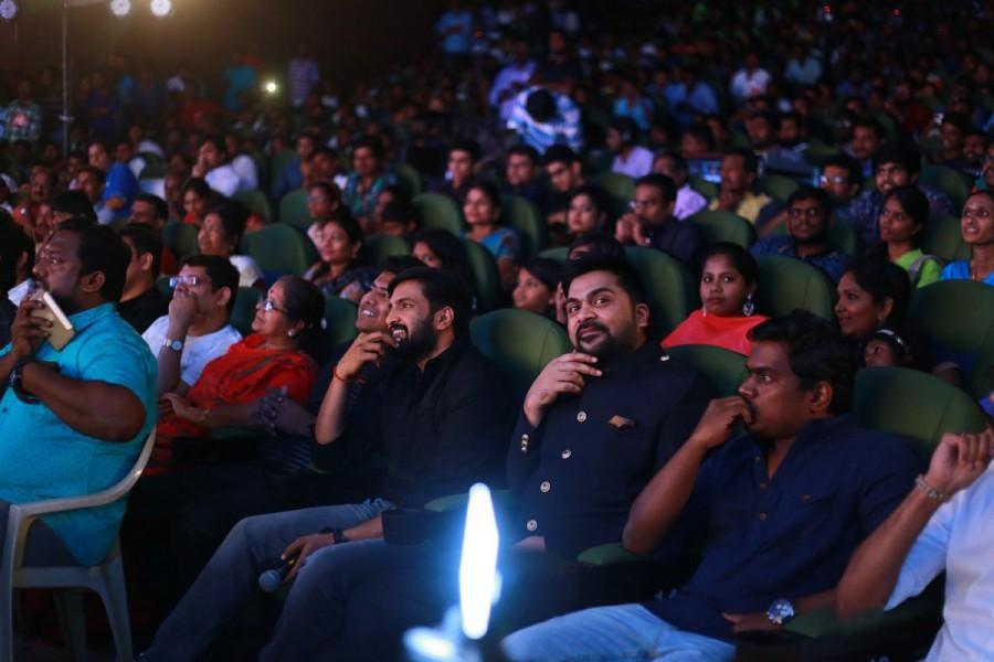 Actor Simbu at Sakka Podu Podu Raja audio launch. Sakka Podu Podu Raja audio launch,Sakka Podu Podu Raja music launch,Sakka Podu Podu Raja,Simbu,Dhanush,Santhanam