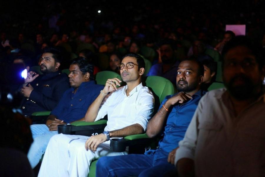 Actor Dhanush at Sakka Podu Podu Raja audio launch. Sakka Podu Podu Raja audio launch,Sakka Podu Podu Raja music launch,Sakka Podu Podu Raja,Simbu,Dhanush,Santhanam